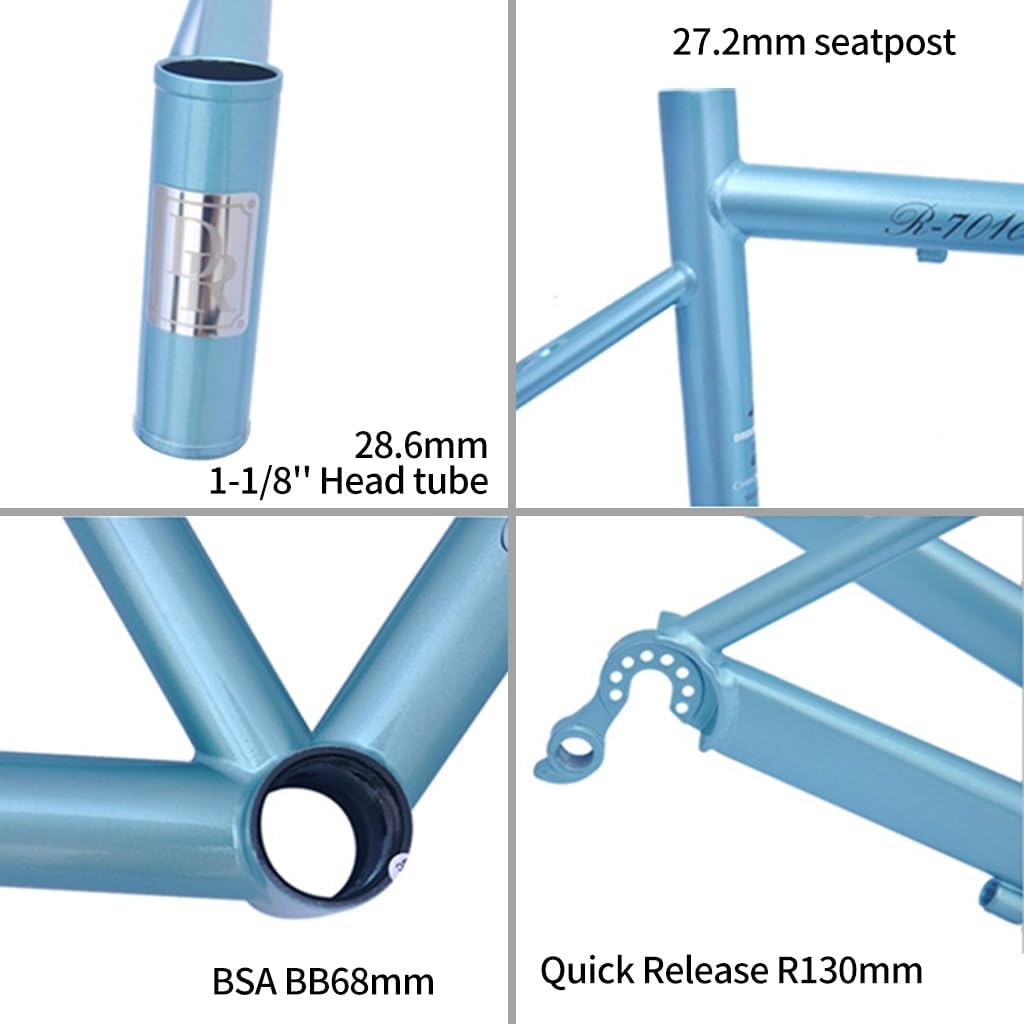 47 50 53 56cm ロードバイクフレームセット 700C*23/25C クロモリ鋼